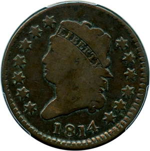 image for: 1814 1c PCGS Good-06 BN (Plain 4)