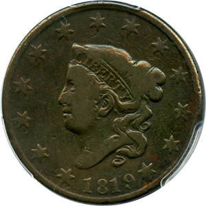 image for: 1819/(8) 1c PCGS VG-08 BN (Large Date)