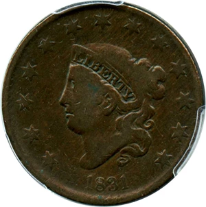 image for: 1831 1c PCGS VG-08 BN (Medium Letters)