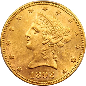 image for: 1892 $10 PCGS MS62 - No Reserve!