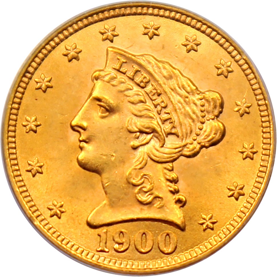 image for: 1900 $2 1/2 PCGS MS64