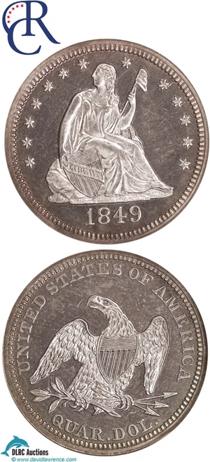image for: 1849 25c NGC Proof 63
