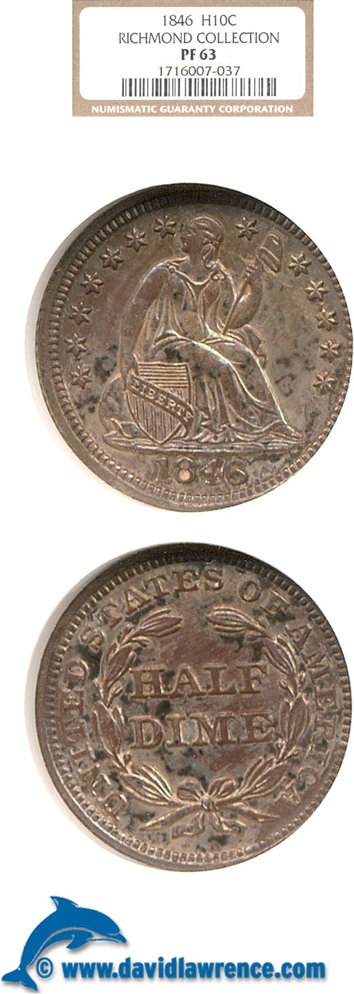 image for: 1846 H10c  NGC Proof 63 ex:Richmond Collection