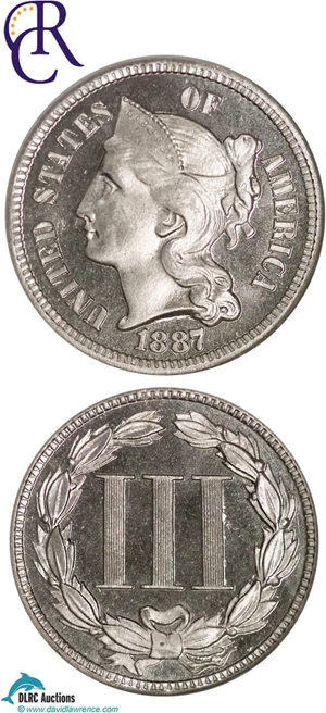 image for: 1887/6 3cN NGC Proof 67 Cameo