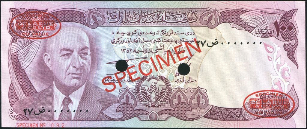  Diagonal red SPECIMEN and DLR oval ovpts front/back; horizontal red SPECIMEN NO # ovpt lower left front; all-zero s/n 