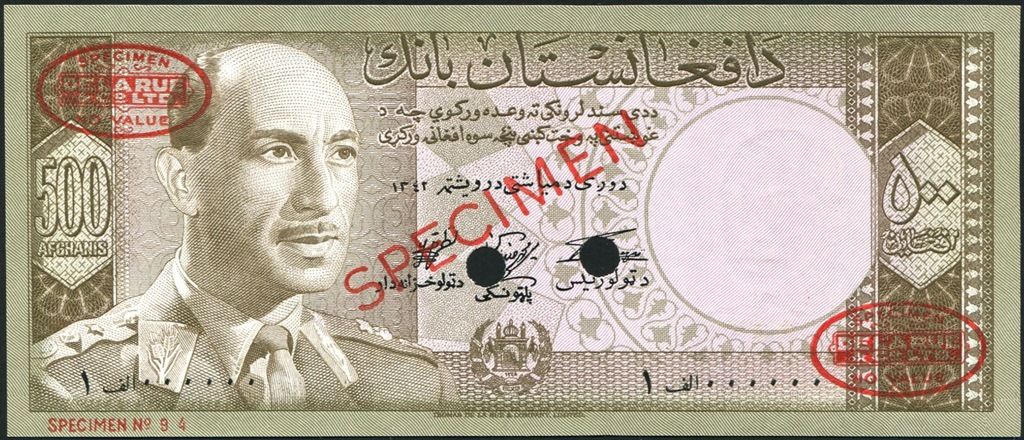  Diagonal red SPECIMEN and DLR oval ovpts front/back; horizontal red SPECIMEN No # ovpt lower left front; all-zero s/n 