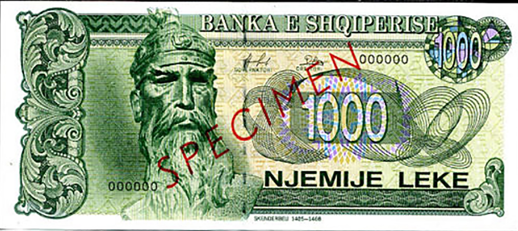  Diagonal red SPECIMEN ovpt front/back; all-zero s/n 