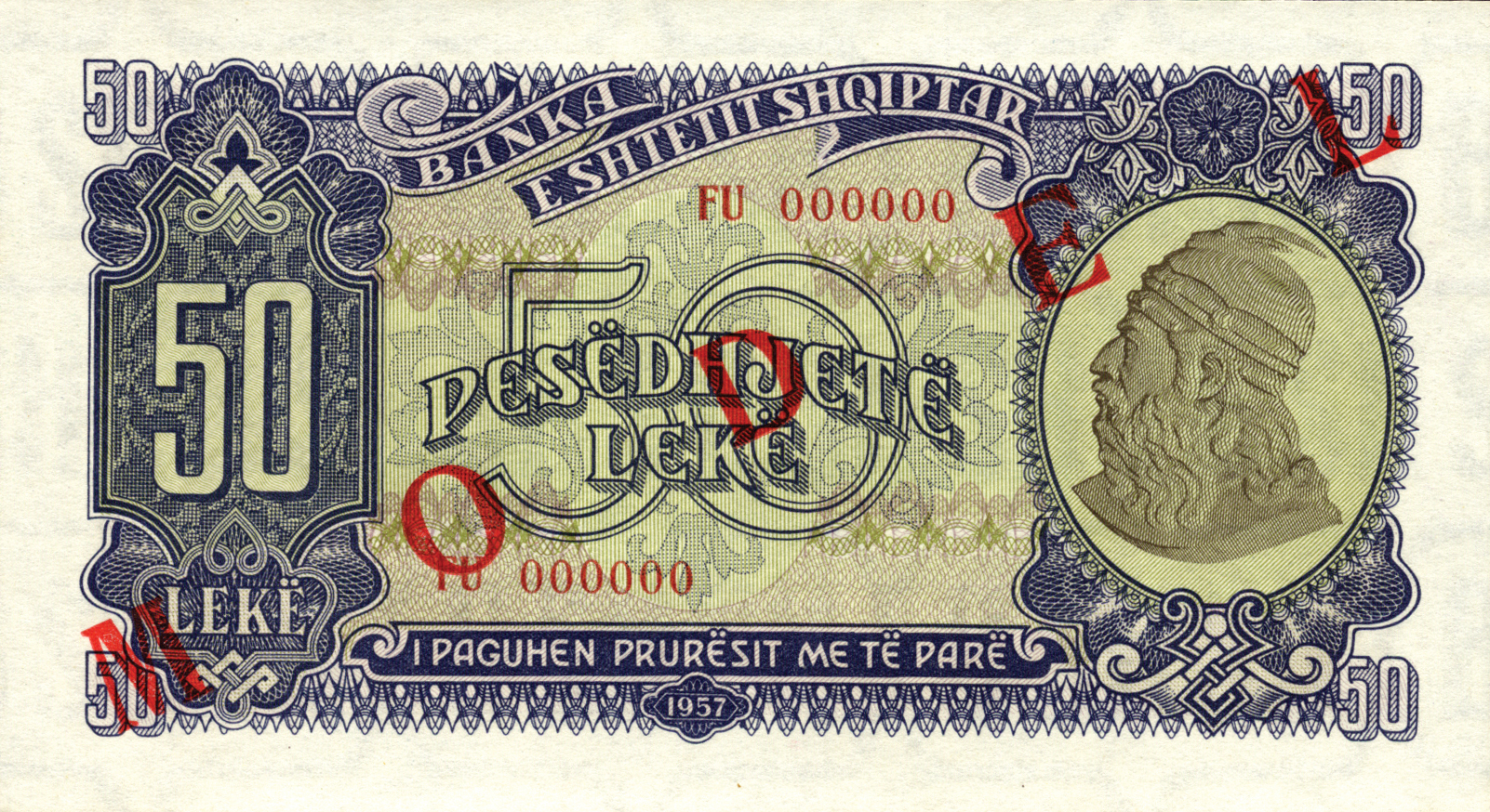  Diagonal red MODEL ovpt front/back; all-zero s/n 