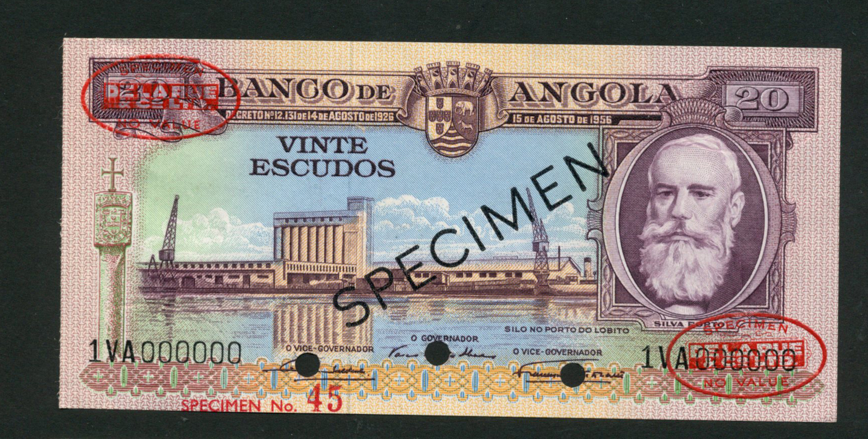  Diagonal black SPECIMEN and red DLR oval ovpts; horizontal red SPECIMEN No # ovpt lower left; all-zero s/n 