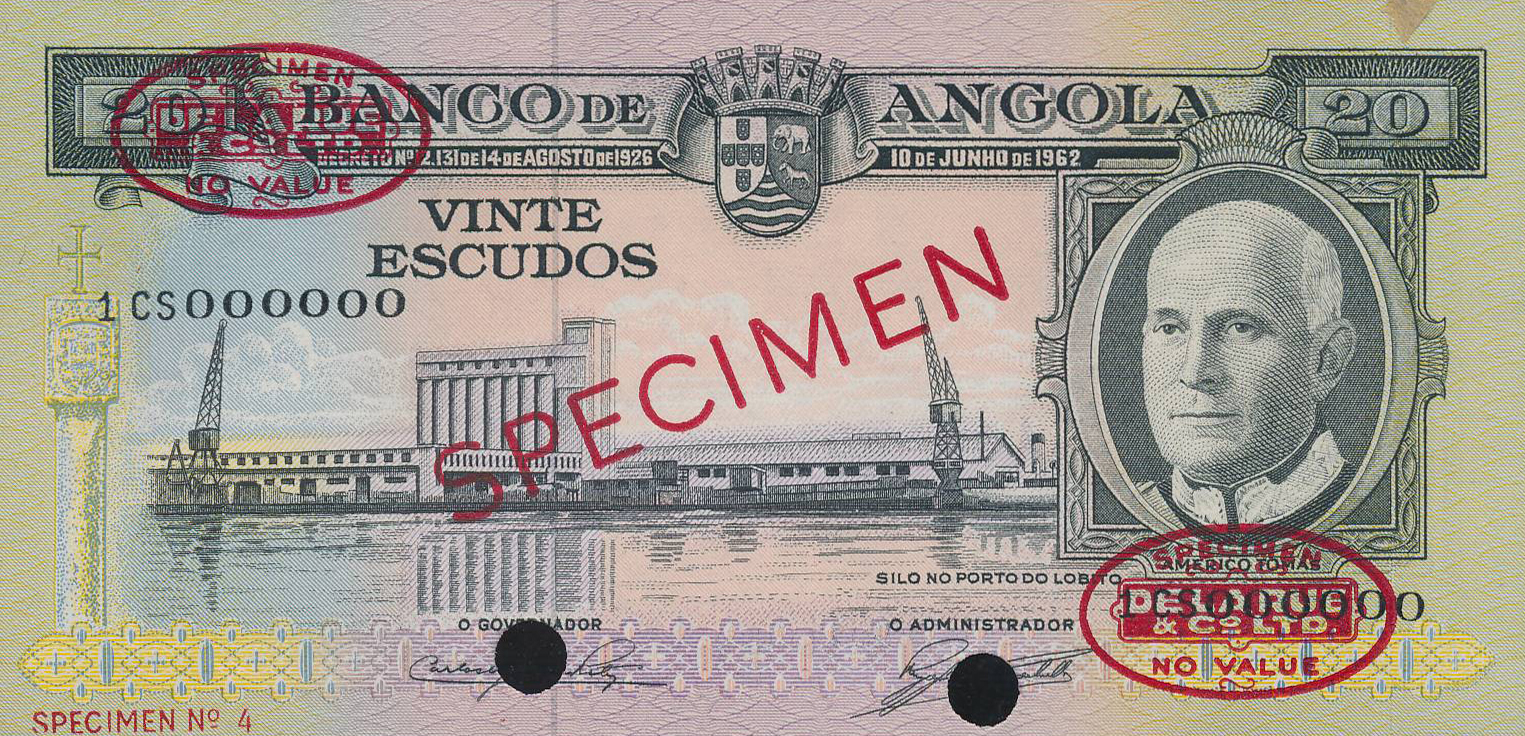  Diagonal red SPECIMEN and DLR oval ovpts; horizontal red SPECIMEN No # ovpt lower left; all-zero s/n 