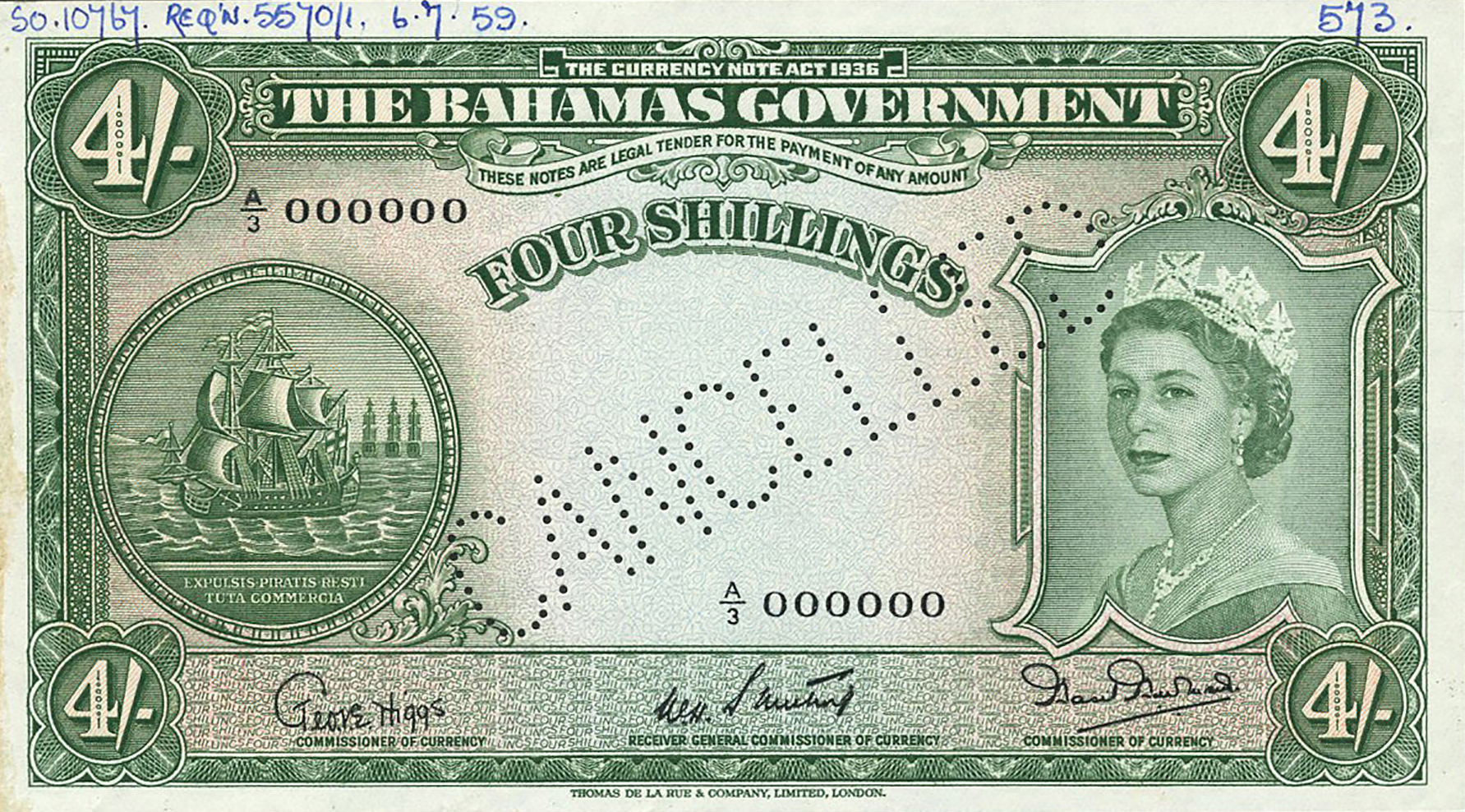  Diagonal CANCELLED perf; all-zero s/n 