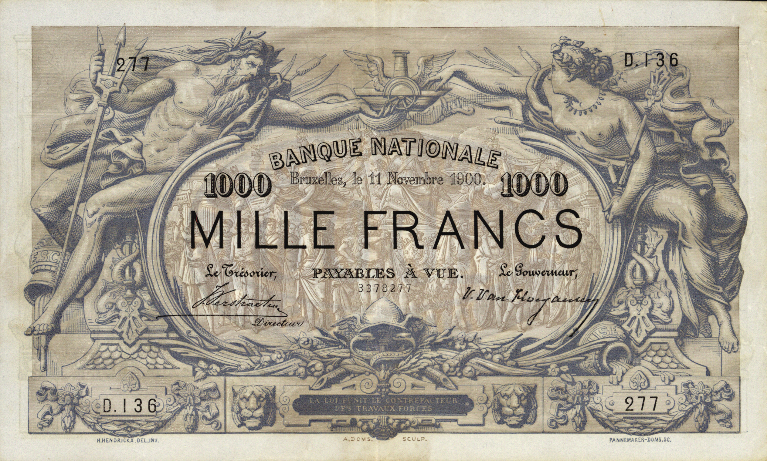  03 02 1891 - 27 01 1905 Sig Verstraeten (Directeur)/Van Hoegaerden Series 136 