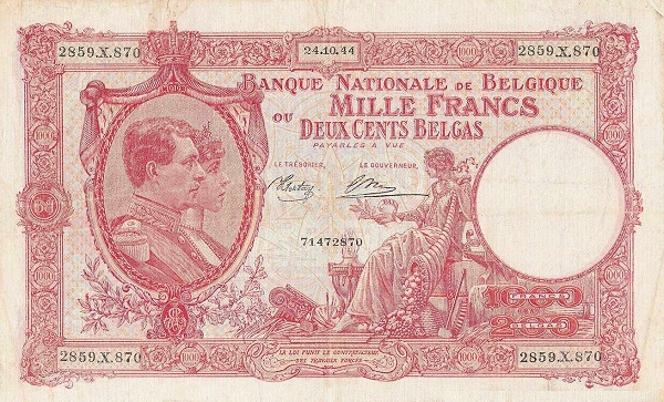  20 09 1944 - 26 10 1944 Sig Sontag/Theunis Series 2683 - 2859 4,706,000 notes 