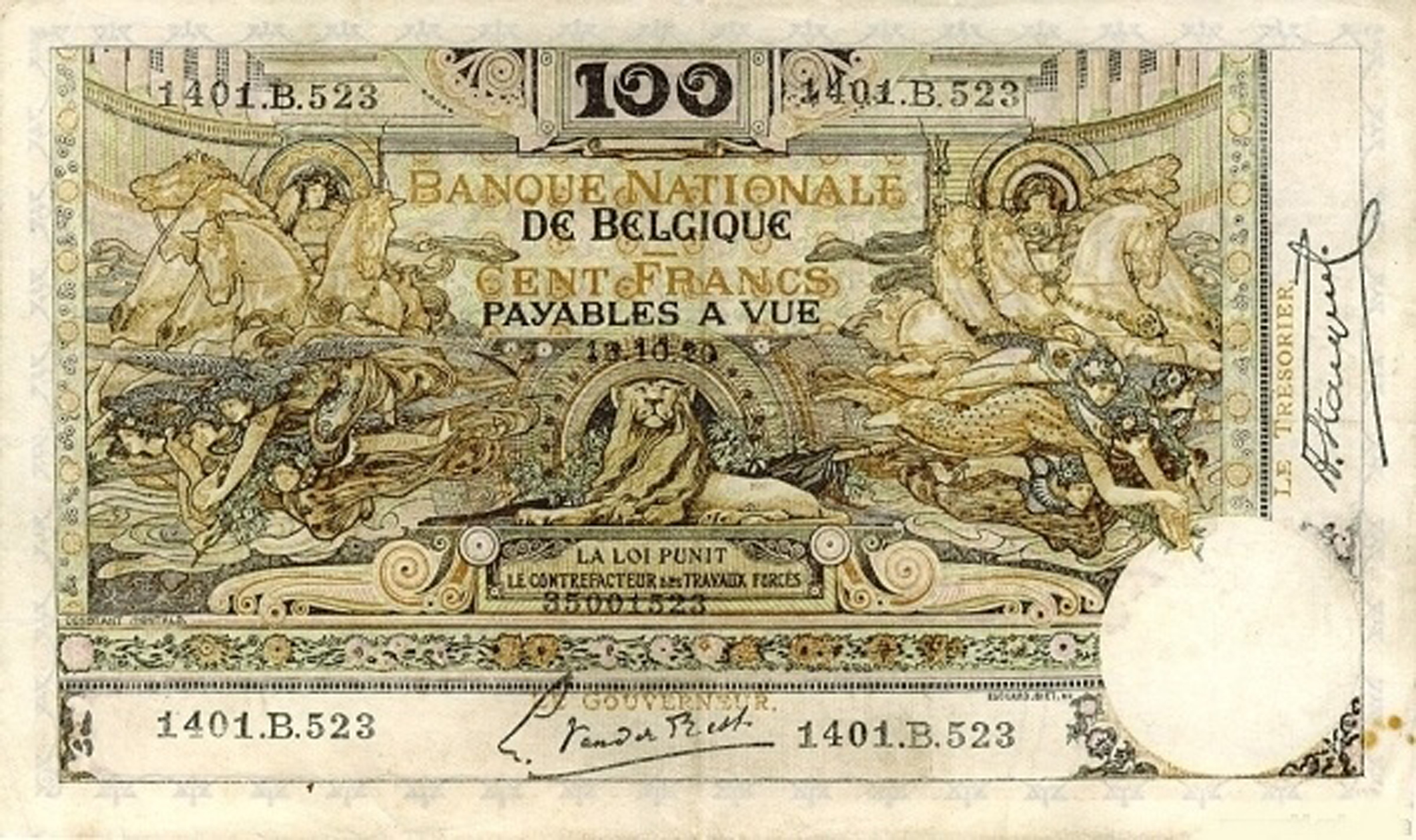  02 01 1919 - 16 10 1920 Sig Van der Rest/Stacquet Series 697 - 1401 