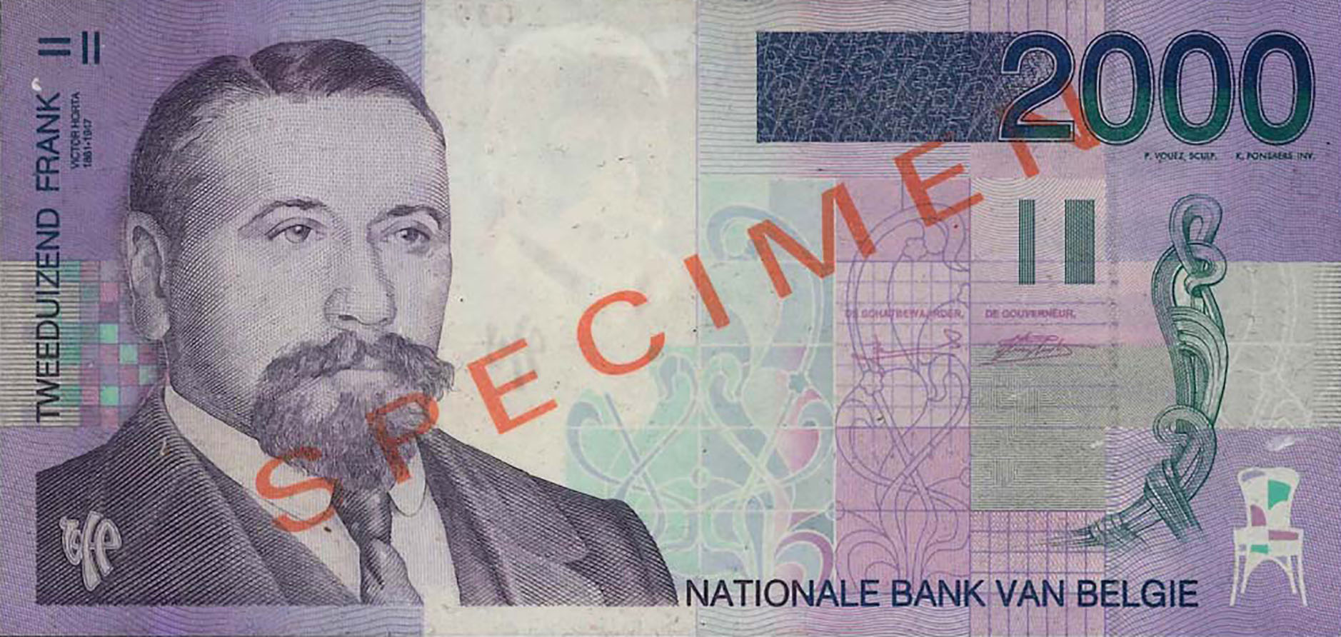  Diagonal red SPECIMEN ovpt front/back; horizontal red # ovpt upper right back; all-zero s/n 