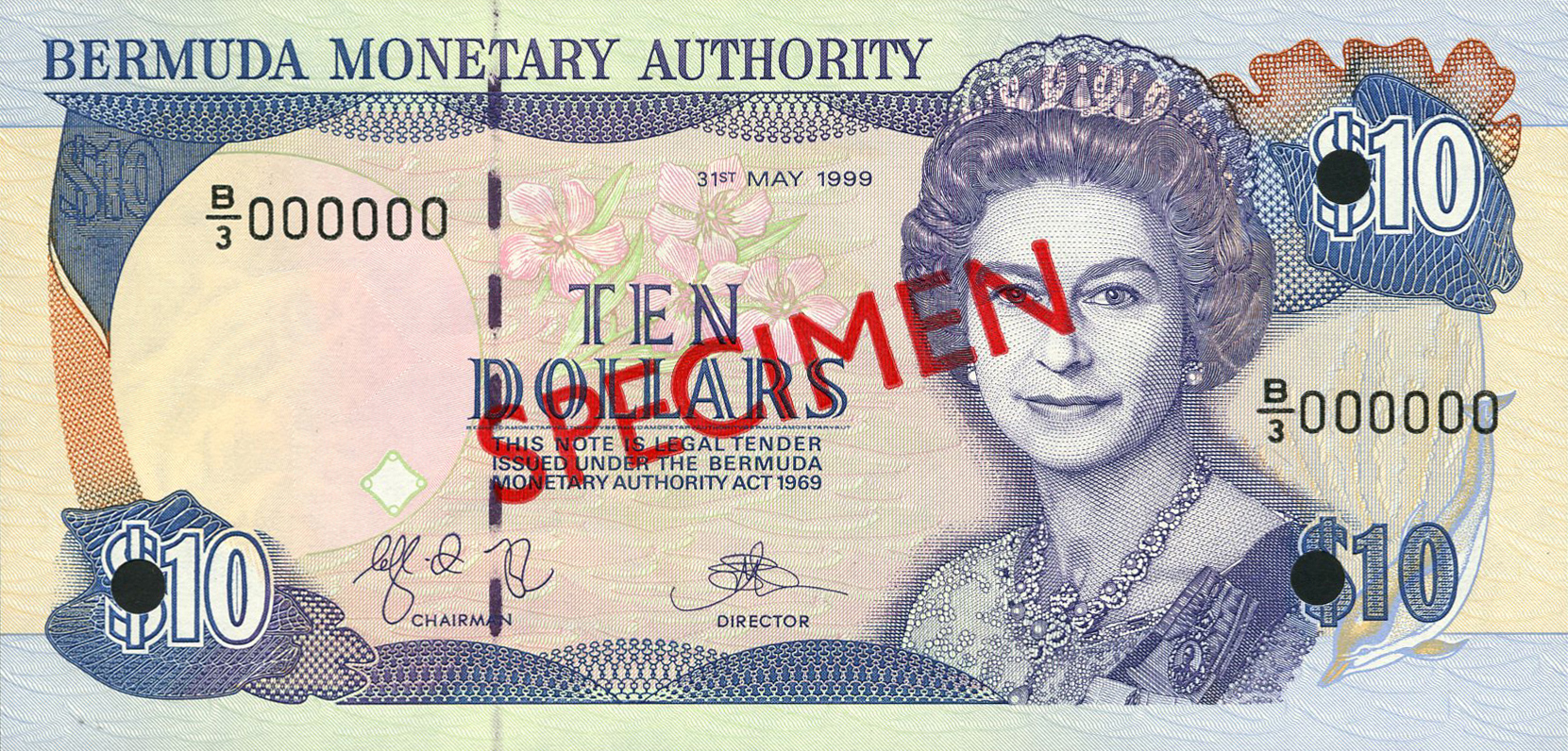  Diagonal red SPECIMEN ovpt front/back; all-zero s/n 