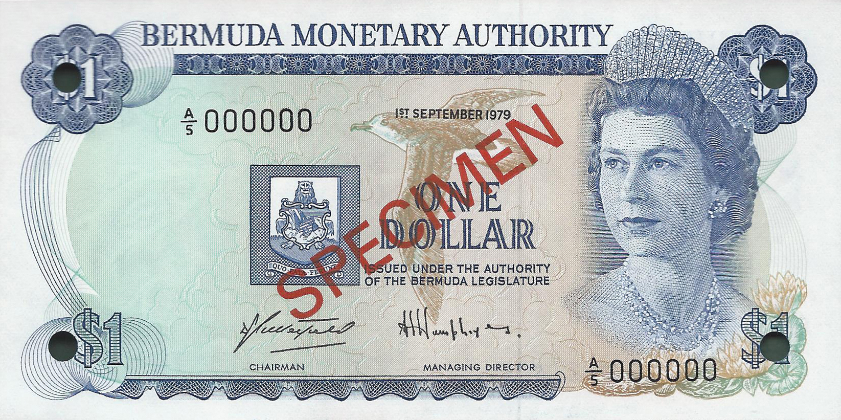  Diagonal red SPECIMEN ovpt front/back; all-zero s/n 