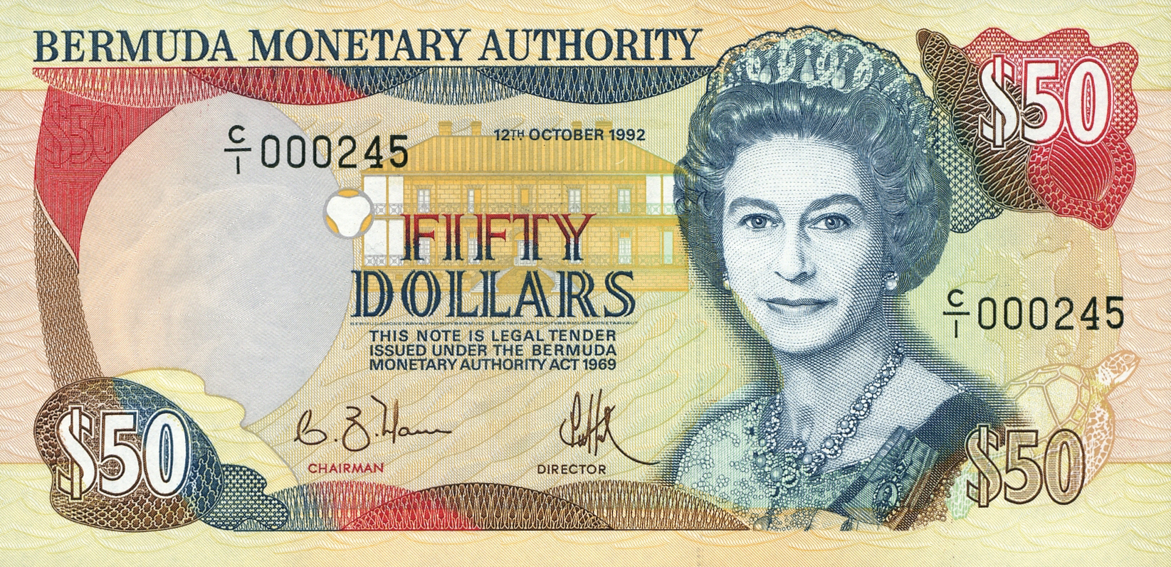  12TH OCTOBER 1992 Sig 10: Mann/Leseur (black) Solid security thread Prefix C/1 