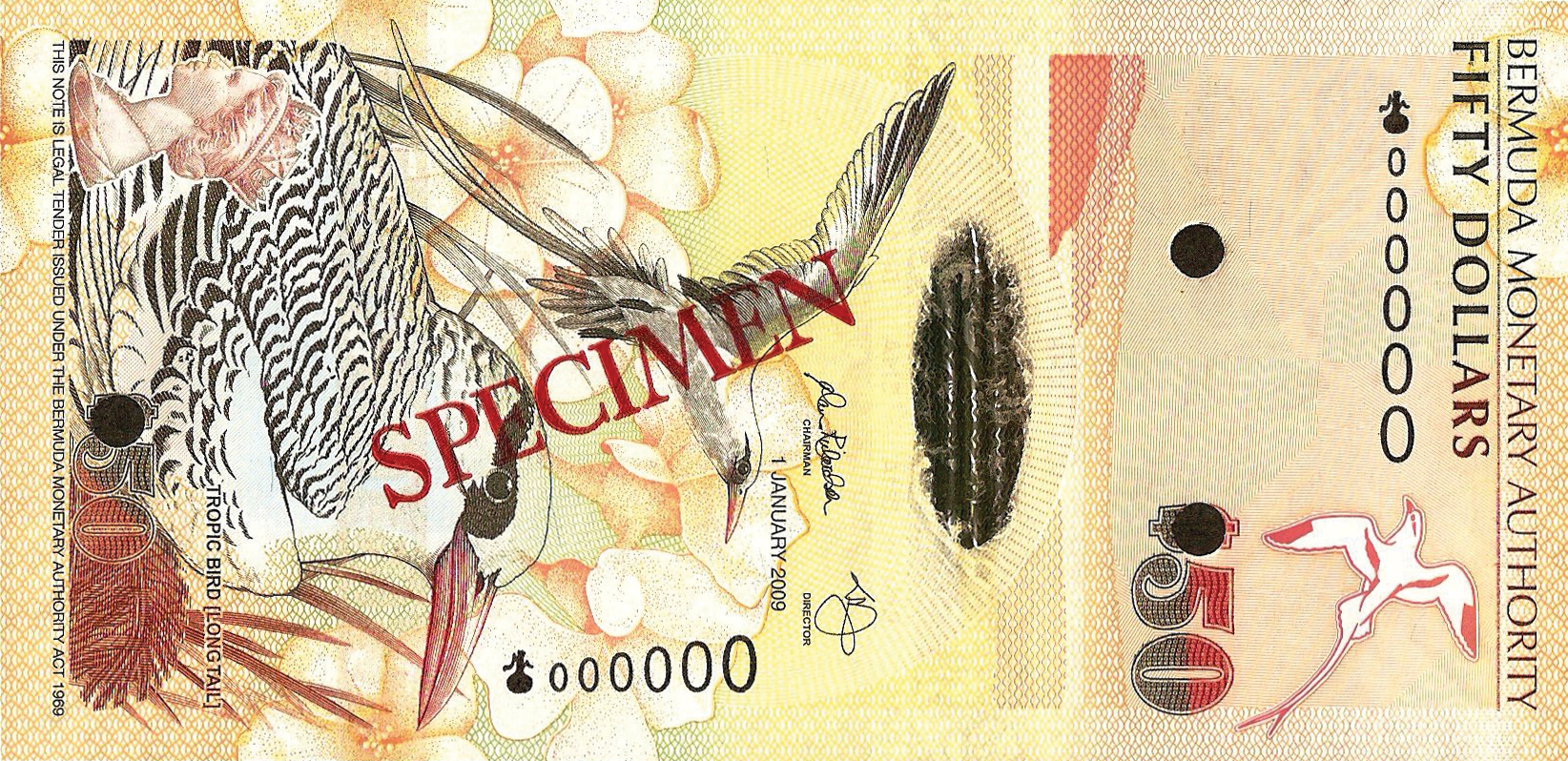  Diagonal red SPECIMEN ovpt front/back; horizontal red SPECIMEN NO # ovpt left back; all-zero s/n 