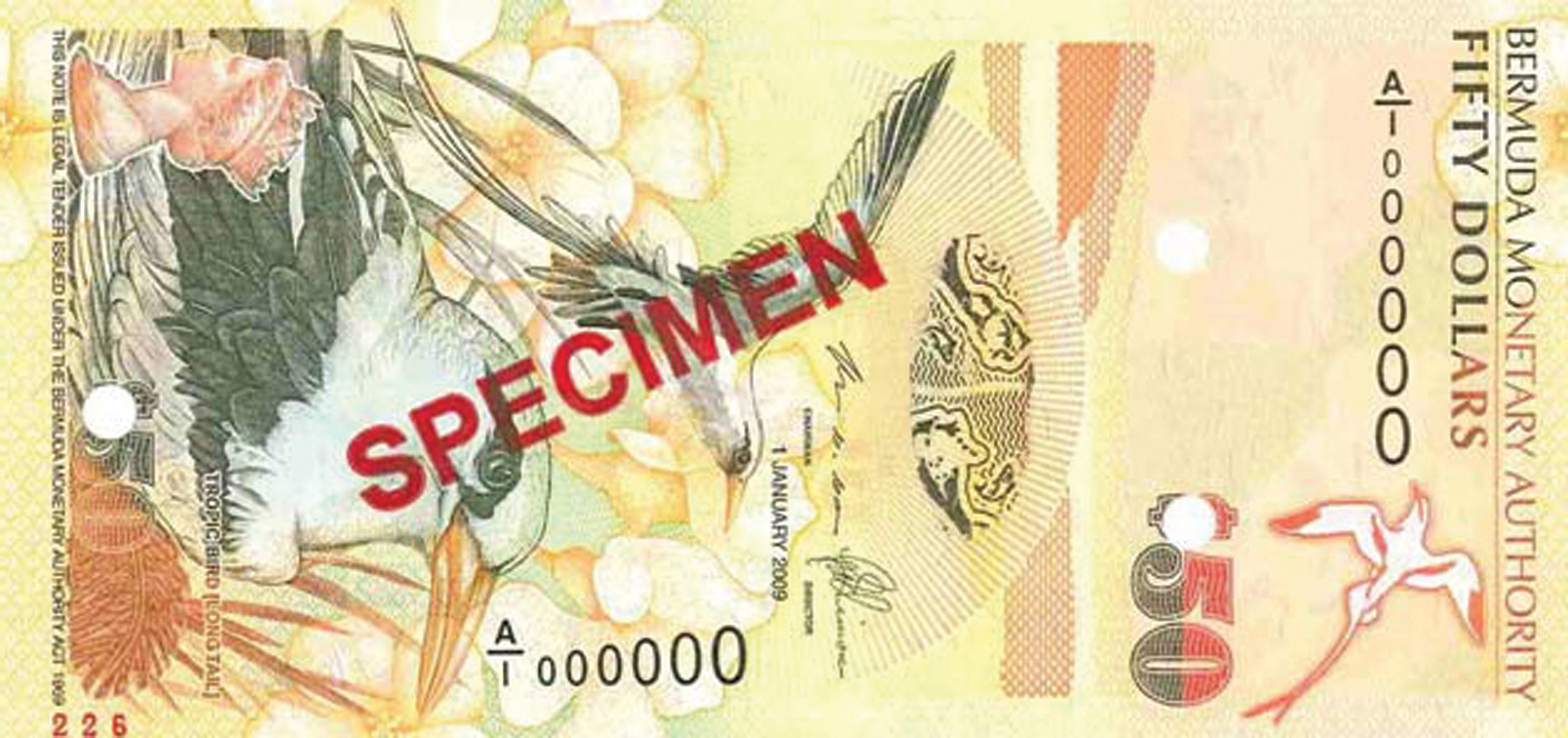  Diagonal red SPECIMEN ovpt front/back; horizontal red SPECIMEN NO # ovpt left back; all-zero s/n 