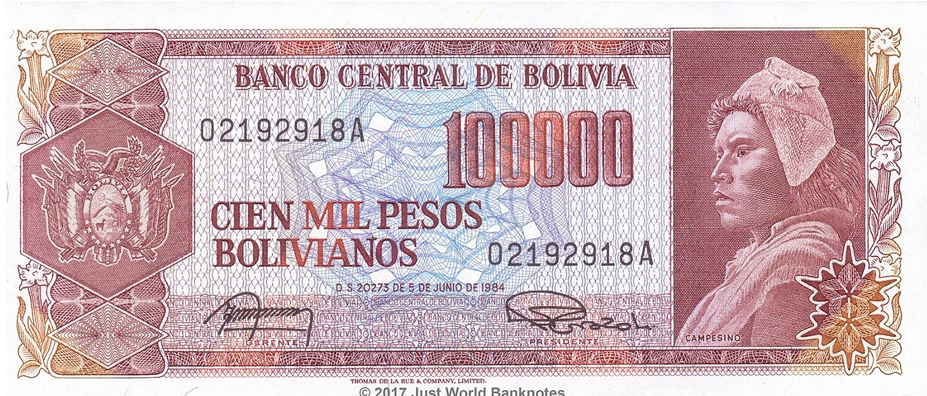  5 DE JUNIO DE 1984 Sig 75: Rossel/Prado Suffix A Intro: 1984 