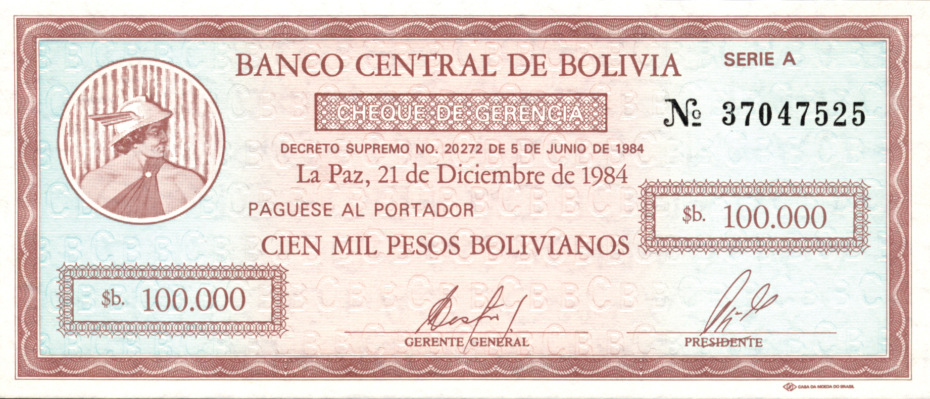  21 de Diciembre de 1984 Sig 80: Castro/Cardozo Series A 