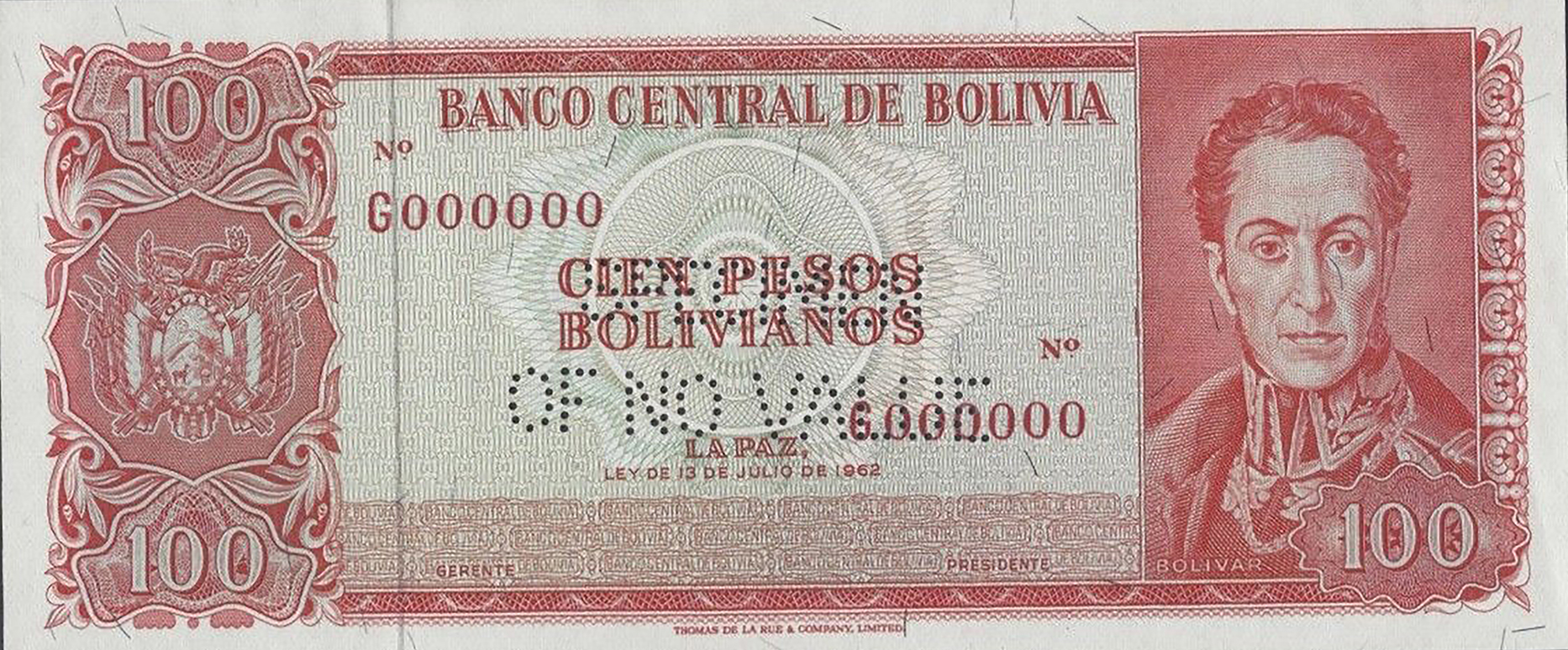  Horizontal SPECIMEN / OF NO VALUE perf; no sig ; all-zero s/n 