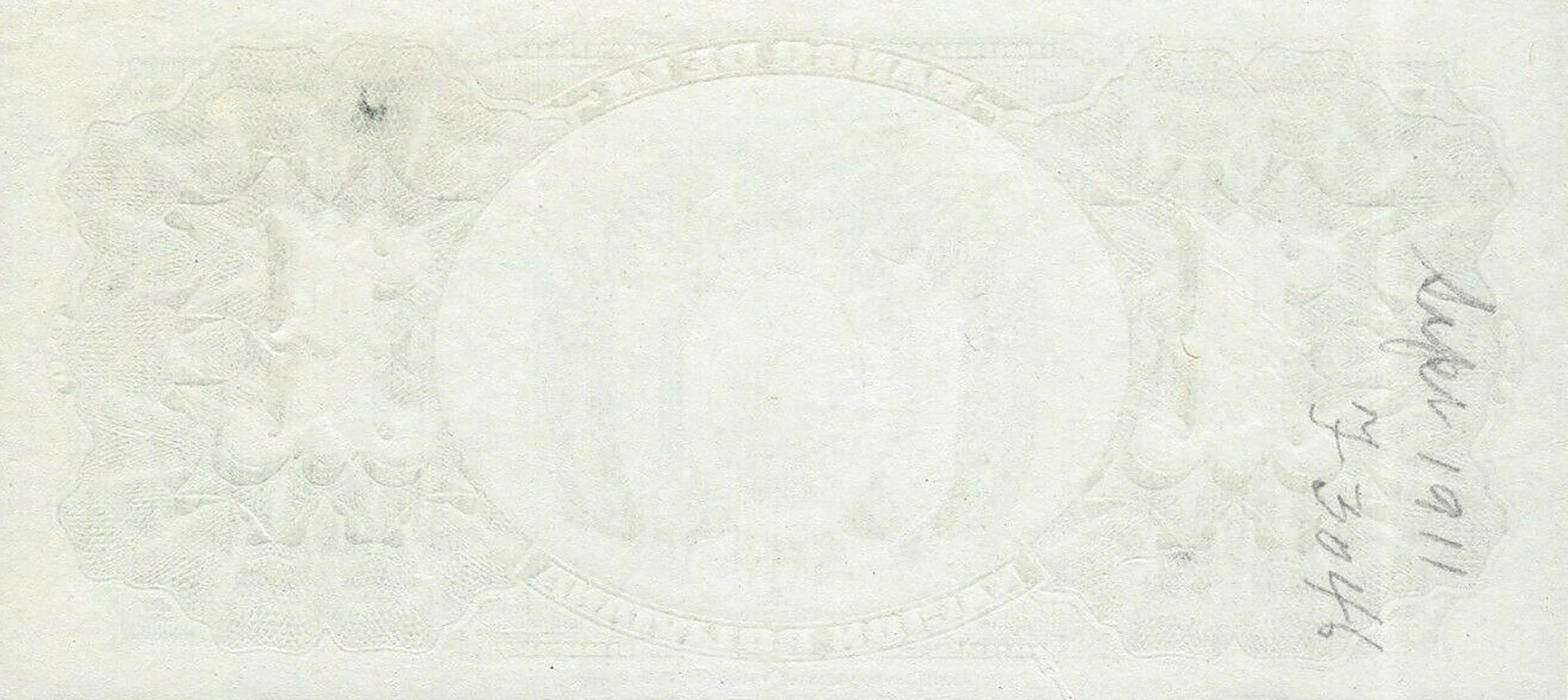  Separate uniface front/back proof; no ovpt; no perf; no sig ; no s/n 