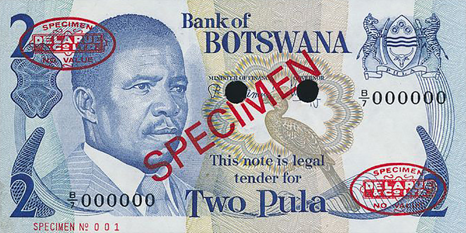  Diagonal red SPECIMEN and DLR oval ovpts front/back; horizontal red SPECIMEN NO # ovpt lower left front; all-zero s/n 