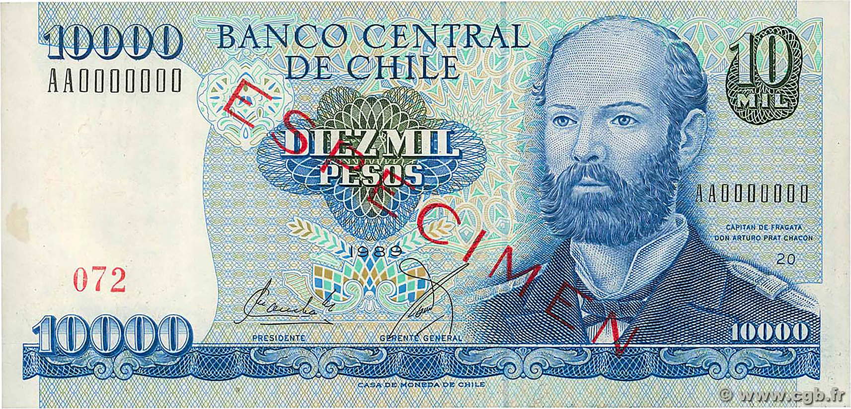  Diagonal red ESPECIMEN ovpt front/back; horizontal red # ovpt lower left front/upper right back; all-zero s/n 