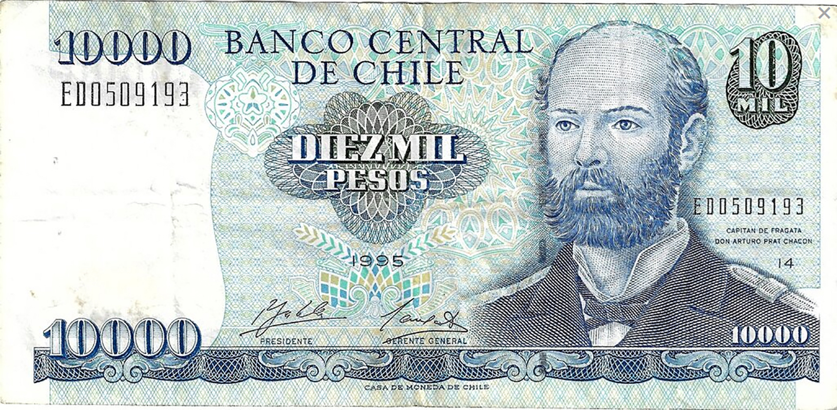  1995 Printer: CASA DE MONEDA DE CHILE Prefix ED 