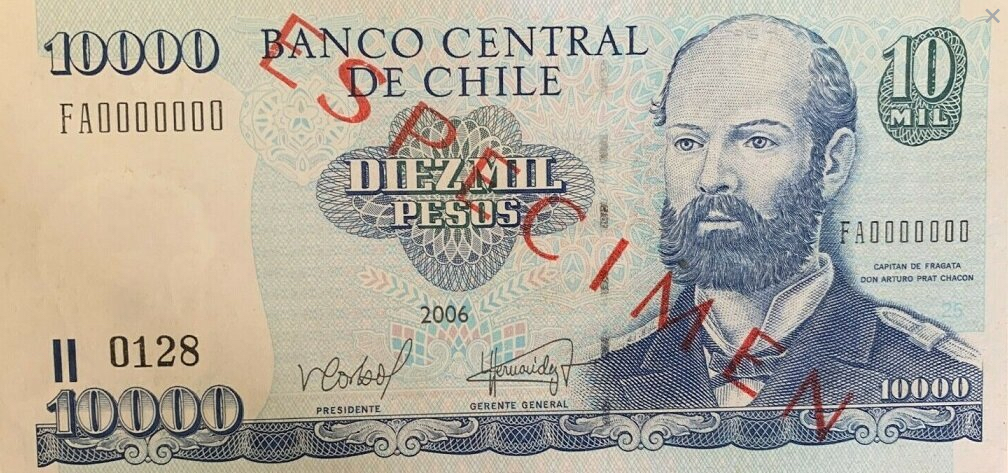  Diagonal red ESPECIMEN ovpt front/back; horizontal black # ovpt lower left front/upper right back; all-zero s/n 