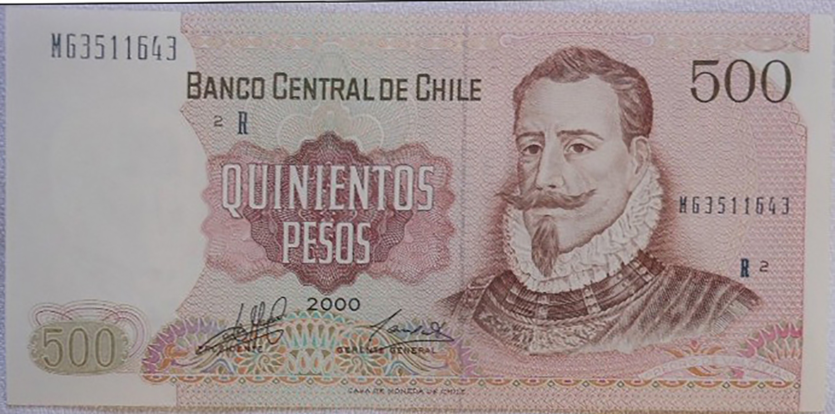  2000 Printer: CASA DE MONEDA DE CHILE Prefix MA - MG 