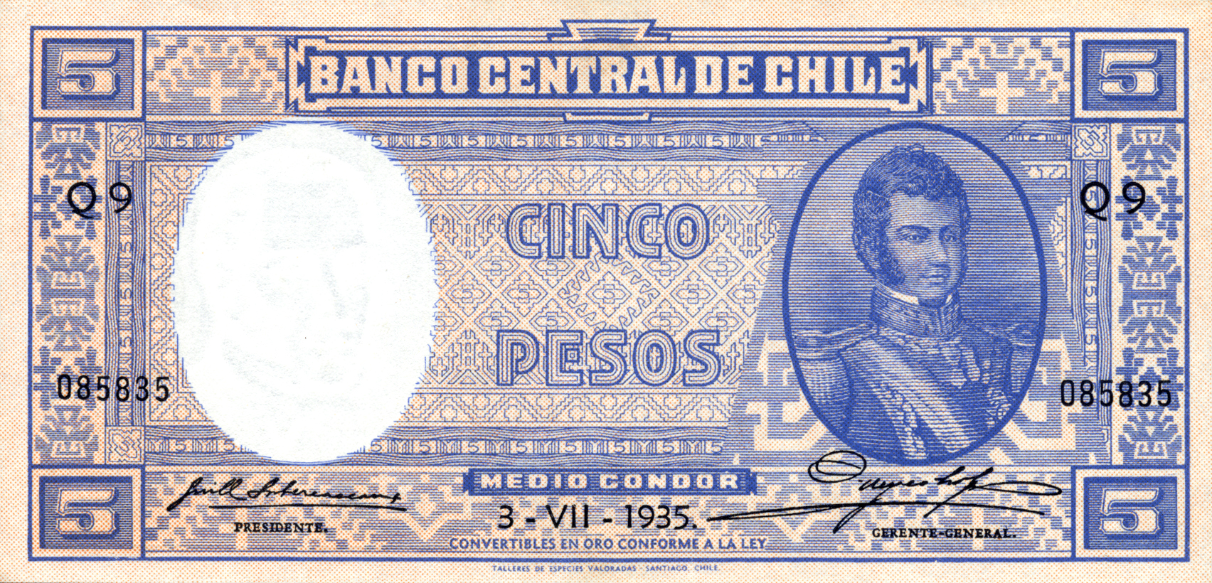  3 - VII - 1935 Series Q9 - P12 