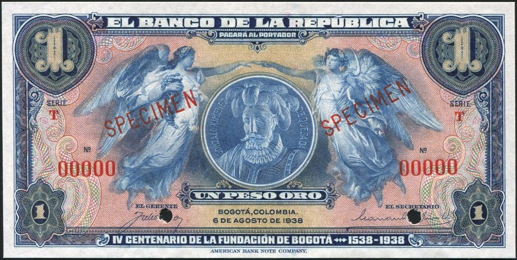  Two diagonal red SPECIMEN ovpts front; all-zero s/n 