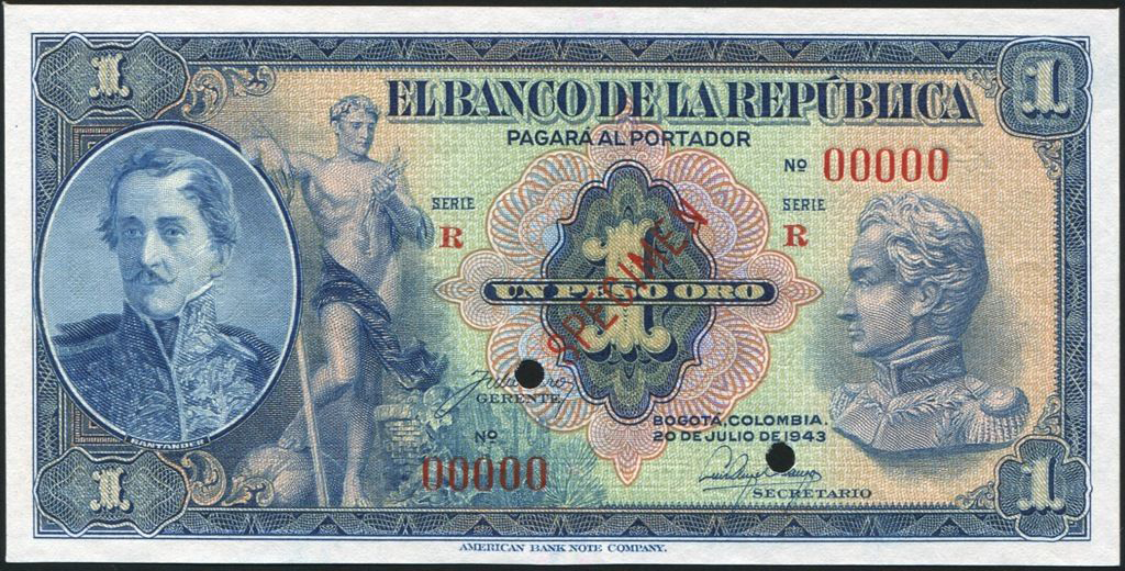  Diagonal red SPECIMEN ovpt front; all-zero s/n 