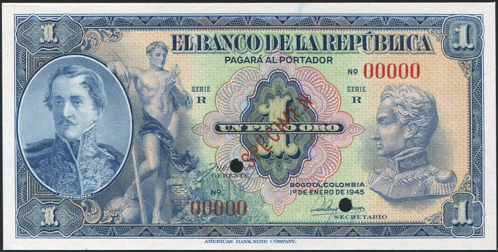  Diagonal red SPECIMEN ovpt front; all-zero s/n 