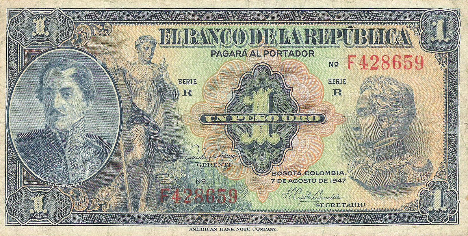  7 DE AGOSTO DE 1947 Sig 5: Arango/Copete 6- or 7-digit s/n with prefix A - F 