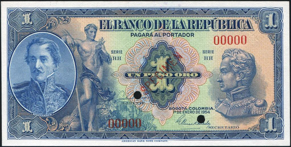  Diagonal red SPECIMEN ovpt front; all-zero s/n 