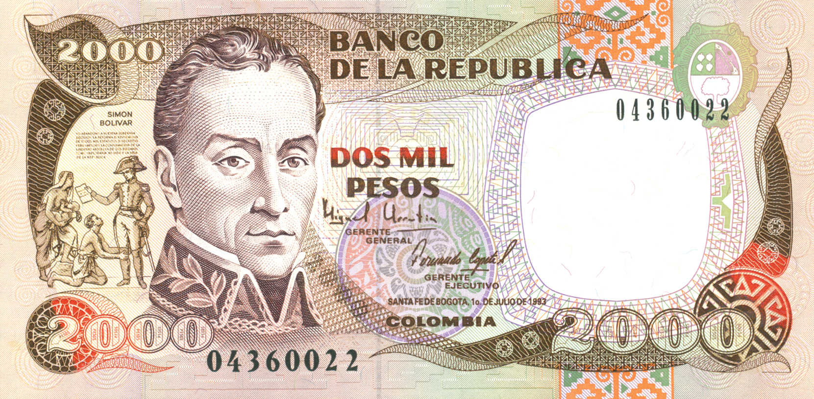  1o DE JULIO DE 1993 Sig 19: Urrutia/Copete 8-digit s/n Intro: 14 03 1994 