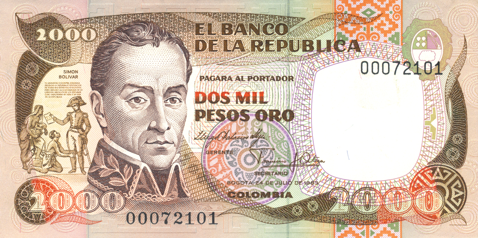  24 DE JULIO DE 1983 Sig 14: Mejía/Ortega 8-digit s/n Intro: 26 12 1983 