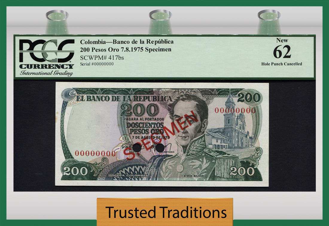  Diagonal red SPECIMEN ovpt front/back; all-zero s/n 