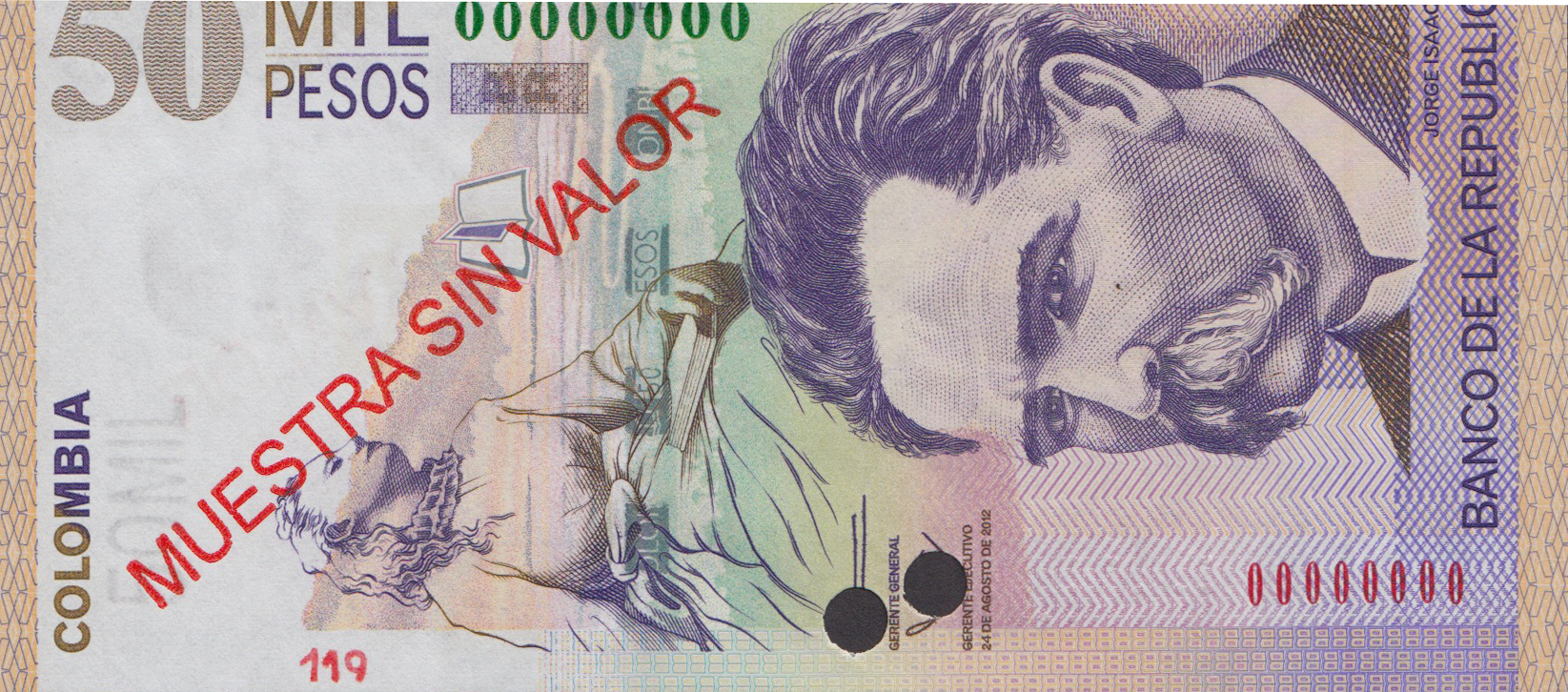  Diagonal red MUESTRA SIN VALOR ovpt front/back; horizontal red # ovpt lower left; all-zero s/n 