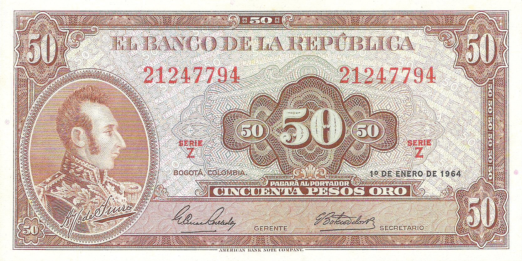  1o DE ENERO DE 1964 Sig 10: Robledo/Botero 