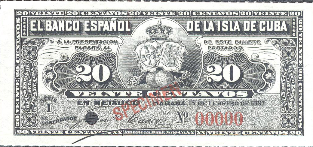  Diagonal red SPECIMEN ovpt front; all-zero s/n 