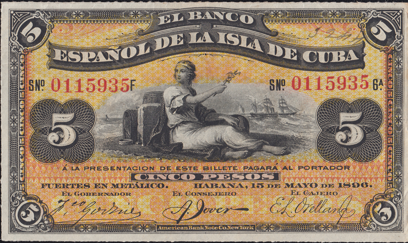  15 de Mayo de 1896 Sig 2: Godínez/Jover/Orellana Series F No ovpt back 