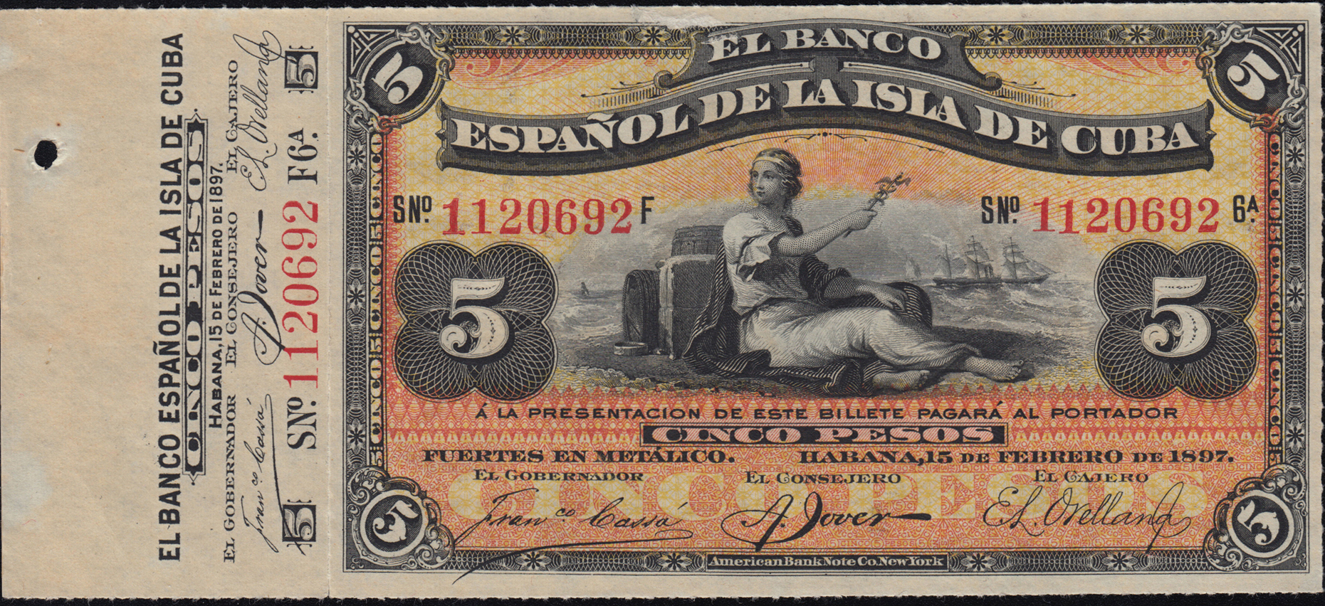  No ovpt; no perf; normal s/n; counterfoil 