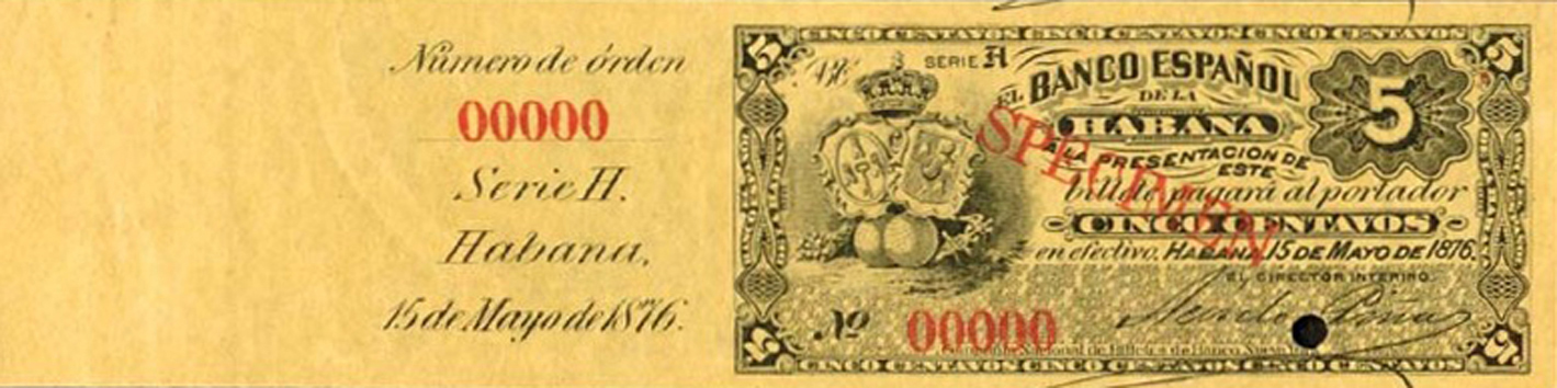  Diagonal red SPECIMEN ovpt front; all-zero s/n; counterfoil 