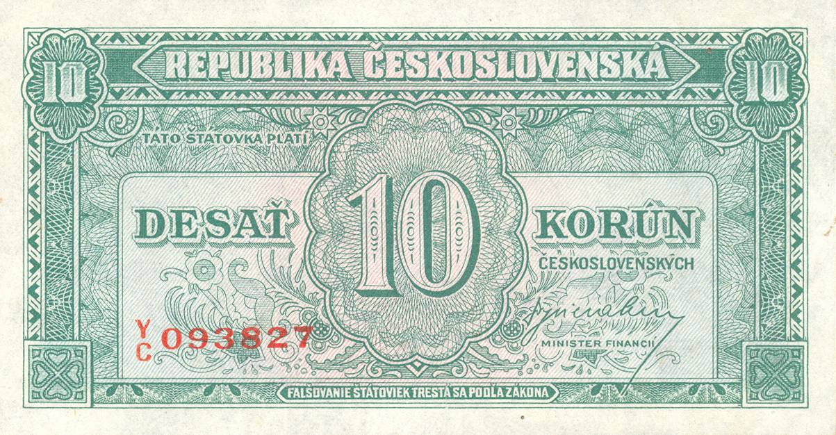  No date Sig 6 Prefix P/A - P/X, R/A - R/Z, S/B - S/Z, V/A - V/Z, Y/A - Y/Y 93,000,000 notes Intro: 01 11 1945 