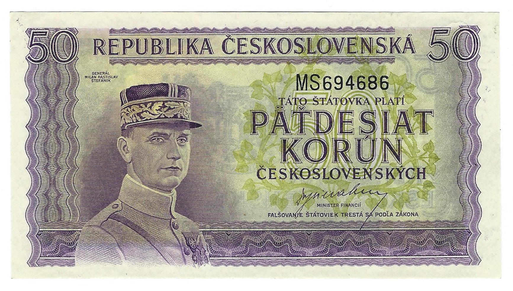  No date Sig 6 Prefix JA - JZ, MA - MS 34,000,000 notes Intro: 01 11 1945 